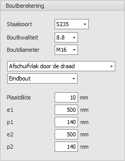 Invoer boutberekening
