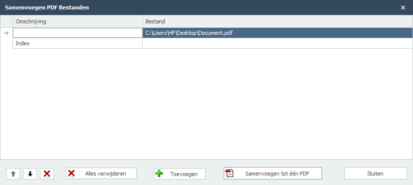 Samenvoegen PDF